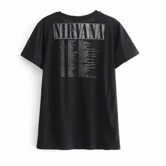 SOLD OUT Black Nirvana Angel Tour Concert Vintage T-Shirt - Picture 3 of 4